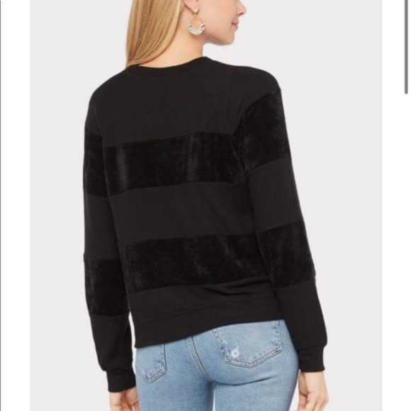 Evereve Peyton Jensen Reese Chenille Block Pullover in Black - Picture 3 of 8